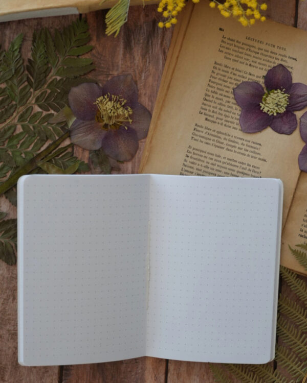 pages dots carnet cousu