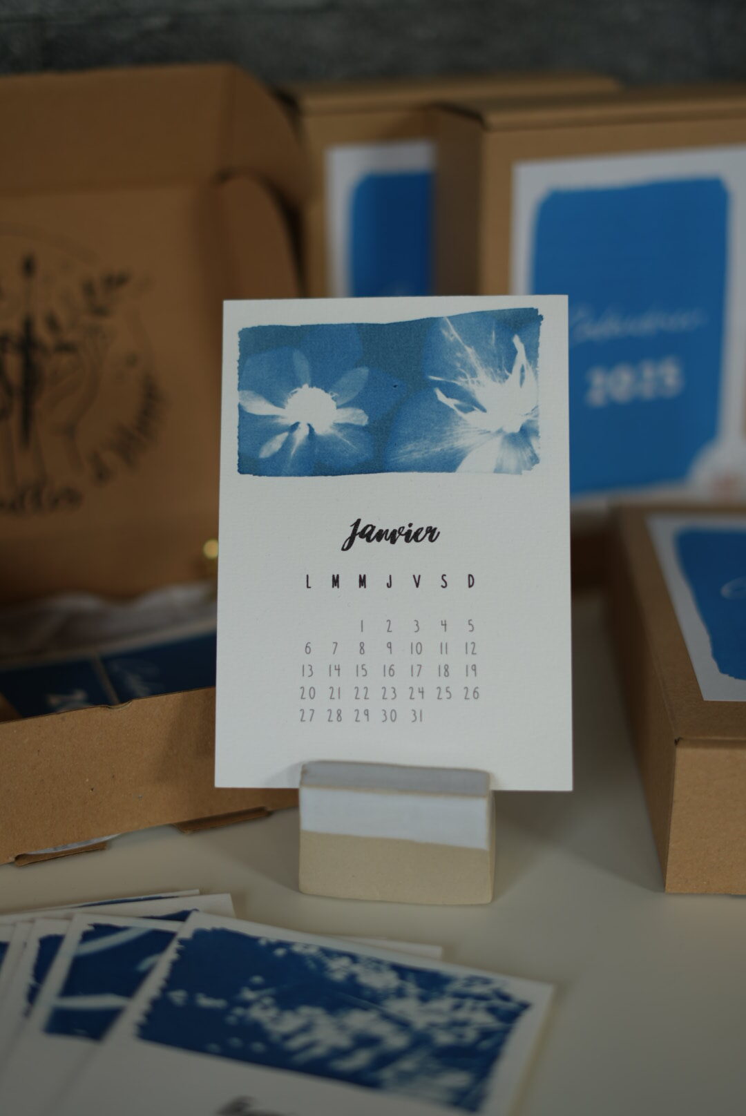 calendrier cyanotype 2025